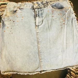Girls denim mini skirt